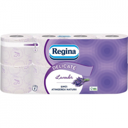 Hartie igienica Regina Delicate lavanda 8 role/set