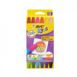 Creioane cerate 12 culori Bic Kids Oil Pastel 0349