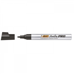 Marker permanent Bic Marking Pro, varf rotund negru 6403