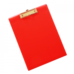 Clipboard simplu A4 PVC rosu