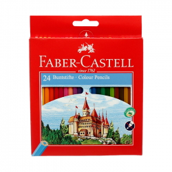 Creioane colorate 24 culori Faber Castell eco 120124