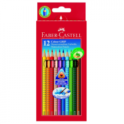 Creioane colorate 12 culori cu grip Faber Castell 112412