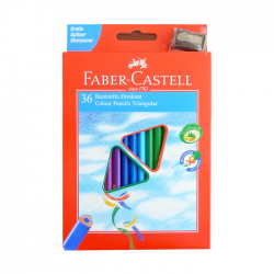 Creioane colorate 36 culori triunghiulare Faber Castell +...