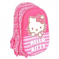 Ghiozdan clasele I-IV Pigna Hello Kitty roz dungi HKRS1703-1