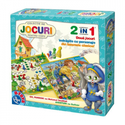 Joc de societate - 2 in 1 cu personaje din basmele clasice 