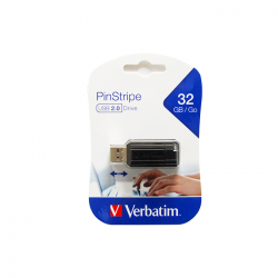 Memory stick USB 2.0 Verbatim PinStripe 32 GB cu capac...