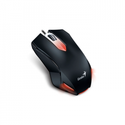 Mouse optic Genius X-G200 cu fir USB, Negru/Rosu