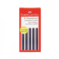 Patroane stilou mari albastre 5 bucati/set Faber Castell 