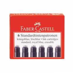 Patroane stilou mici albastre 6 bucati/cutie Faber Castell