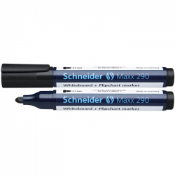 Marker pentru whiteboard+flipchart Schneider Maxx 290 negru