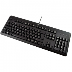 Tastatura HP QY776AA cu fir USB, neagra